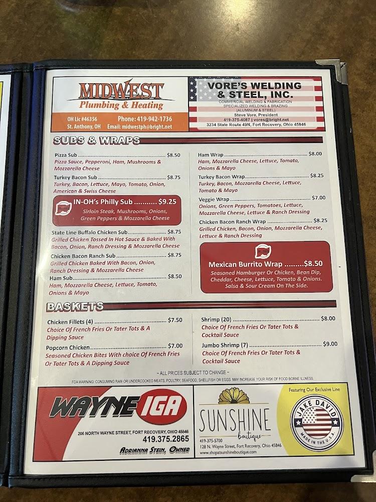 IN-OH's Stateline Bar & Grill, LLC. Hamburger