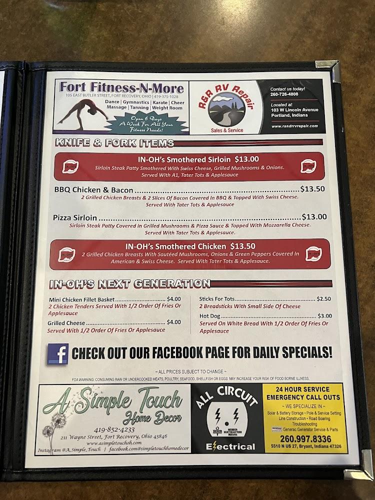 IN-OH's Stateline Bar & Grill, LLC. Menu image 3